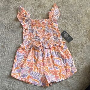 Vince Camuto Kids Floral Dress - Orange and Purple